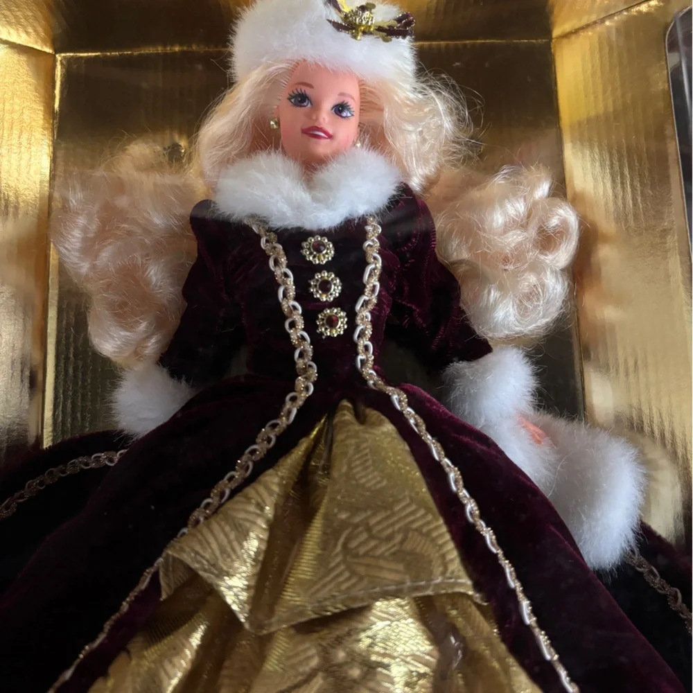 1996 Special Edition Holidays Barbie in Gold and Burgundy Gown